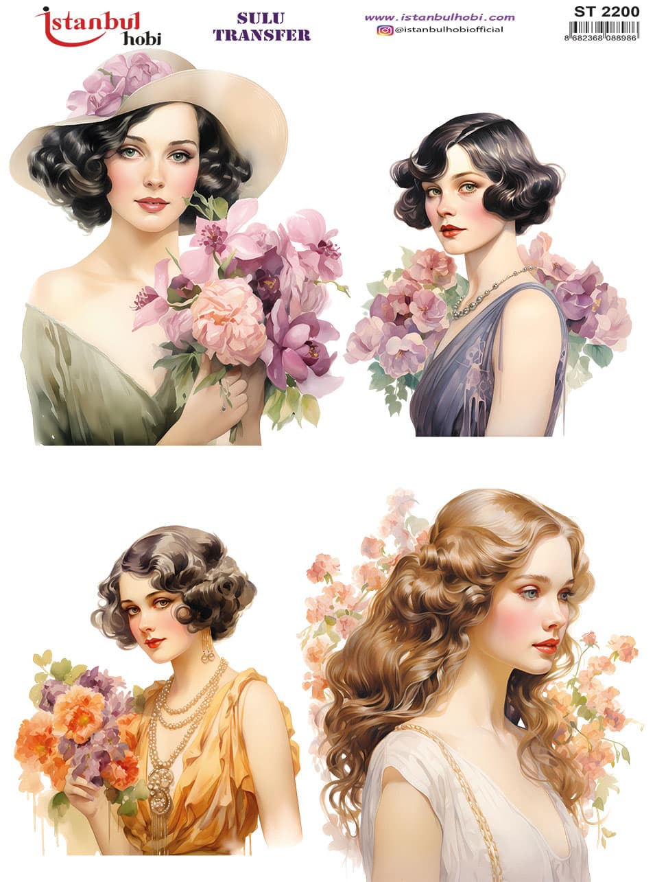 ST2200 | Sulu Transfer Kağıdı-25x35 cm 1 St2200 | Sulu Transfer Kağıdı-25X35 Cm