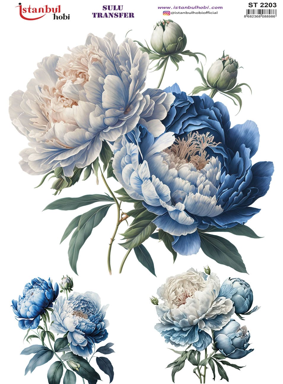 ST2203 | Sulu Transfer Kağıdı-25x35 cm 1 St2203 | Sulu Transfer Kağıdı-25X35 Cm