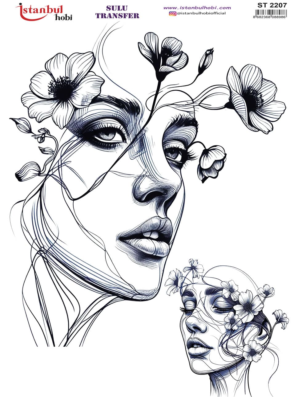 ST2207 | Sulu Transfer Kağıdı-25x35 cm 1 St2207 | Sulu Transfer Kağıdı-25X35 Cm