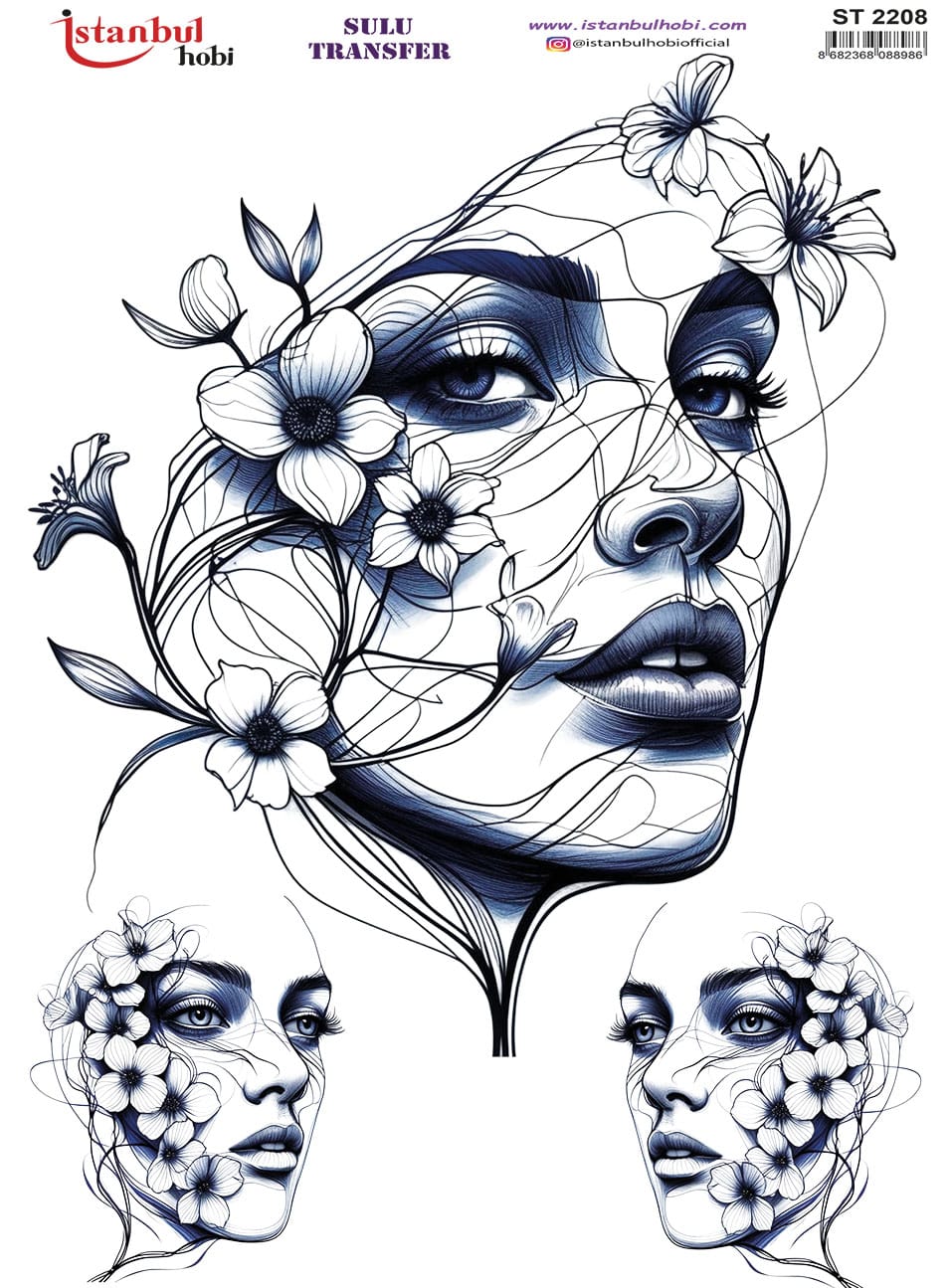 ST2208 | Sulu Transfer Kağıdı-25x35 cm 1 St2208 | Sulu Transfer Kağıdı-25X35 Cm