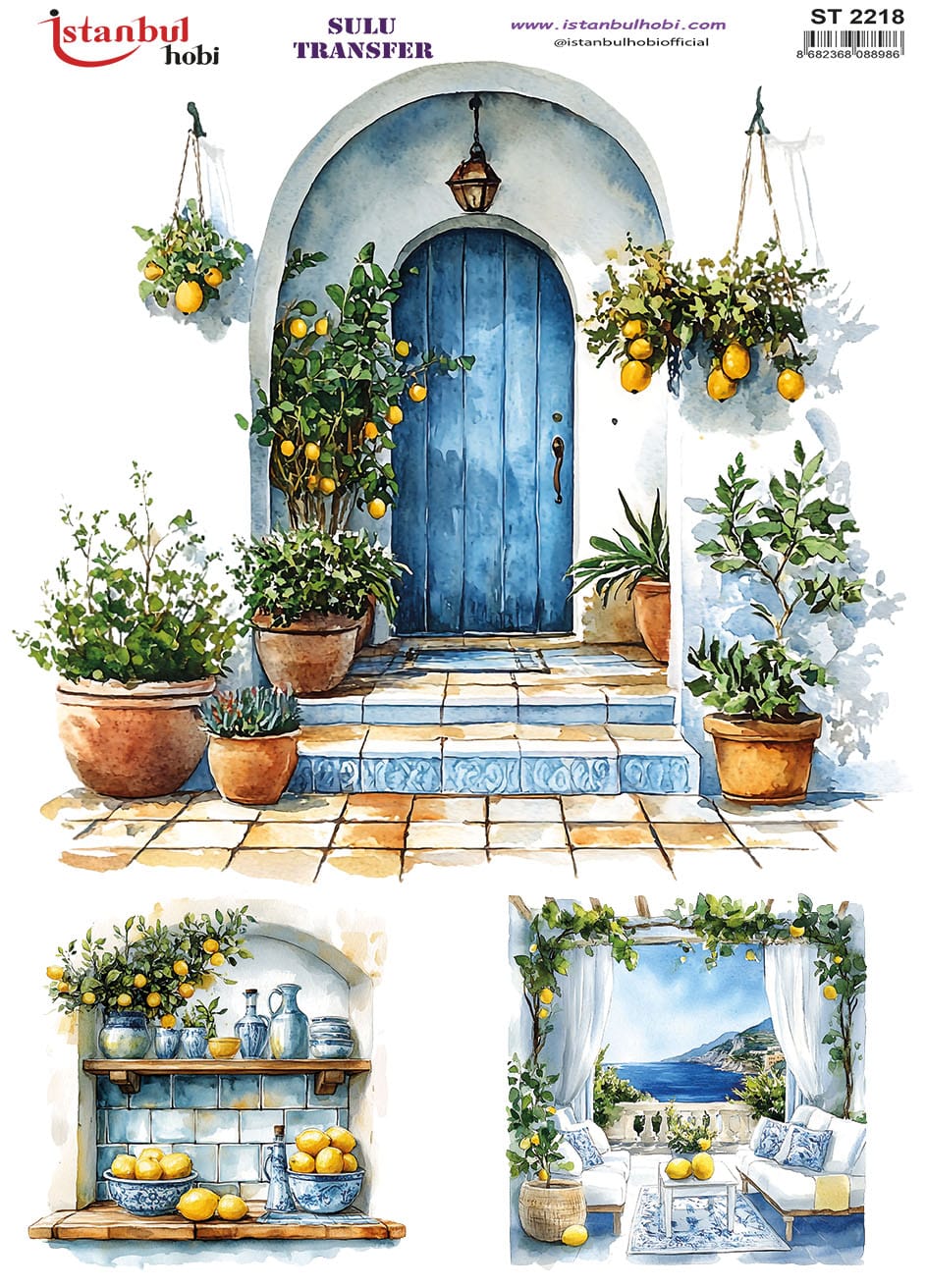ST2218 | Sulu Transfer Kağıdı-25x35 cm 1 St2218 | Sulu Transfer Kağıdı-25X35 Cm