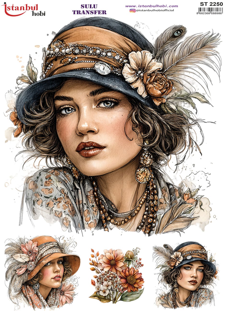 ST2250 | Sulu Transfer Kağıdı-25x35 cm 1 St2250 | Sulu Transfer Kağıdı-25X35 Cm
