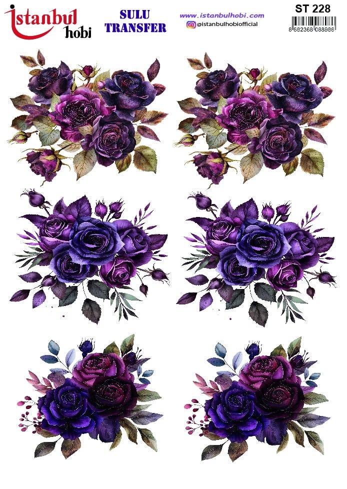 ST228 | Sulu Transfer Kağıdı-25x35 cm 1 St228 | Sulu Transfer Kağıdı-25X35 Cm