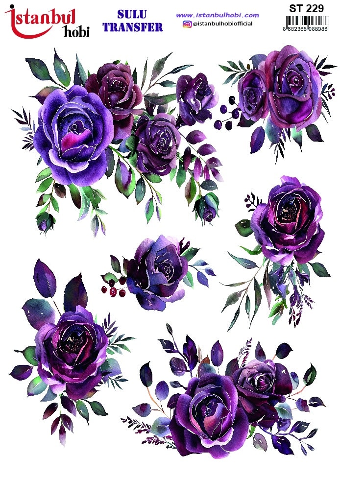 ST229 | Sulu Transfer Kağıdı-25x35 cm 1 St229 | Sulu Transfer Kağıdı-25X35 Cm
