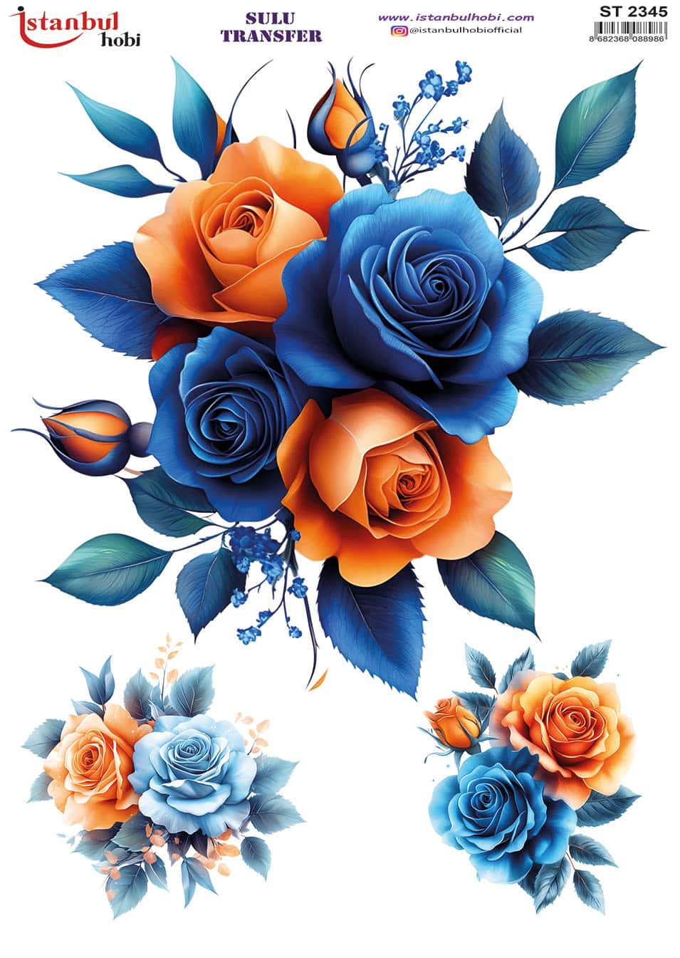 ST2345 | Sulu Transfer Kağıdı-25x35 cm 1 St2345 | Sulu Transfer Kağıdı-25X35 Cm