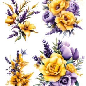 Çiçek Desenli Sulu Transferler