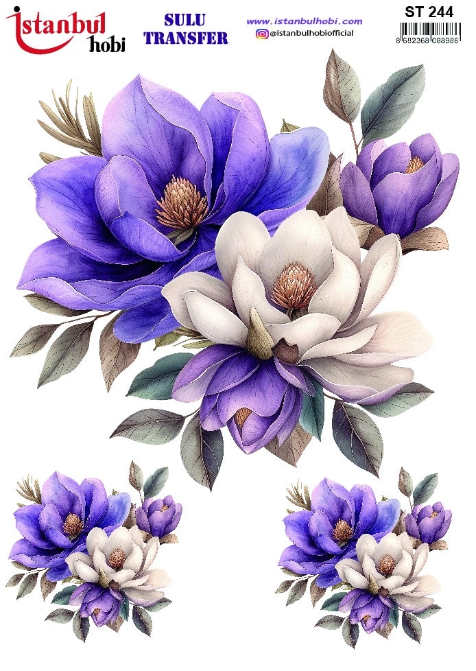 ST244 | Sulu Transfer Kağıdı-25x35 cm 1 St244 | Sulu Transfer Kağıdı-25X35 Cm