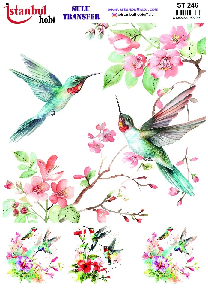 ST246 | Sulu Transfer Kağıdı-25x35 cm 1 St246 | Sulu Transfer Kağıdı-25X35 Cm
