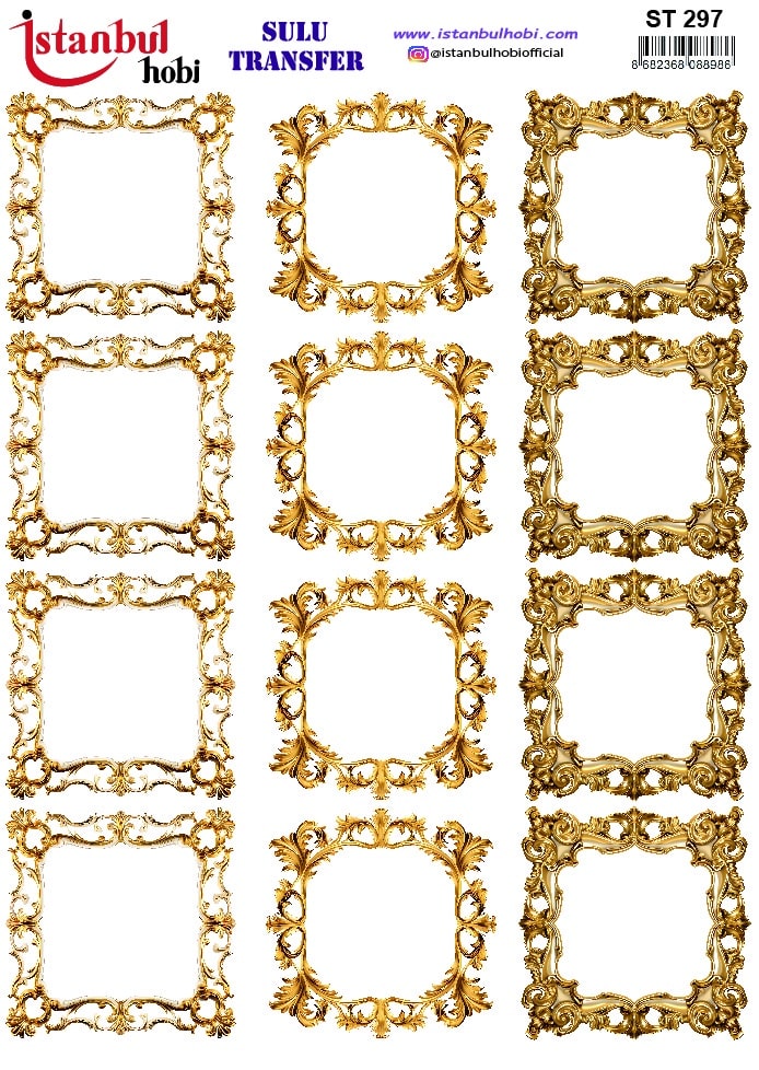 ST297 | Sulu Transfer Kağıdı-25x35 cm 1 St297 | Sulu Transfer Kağıdı-25X35 Cm