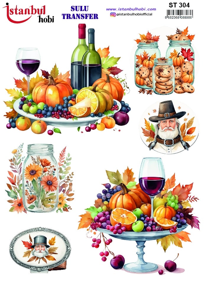 ST304 | Sulu Transfer Kağıdı-25x35 cm 1 St304 | Sulu Transfer Kağıdı-25X35 Cm