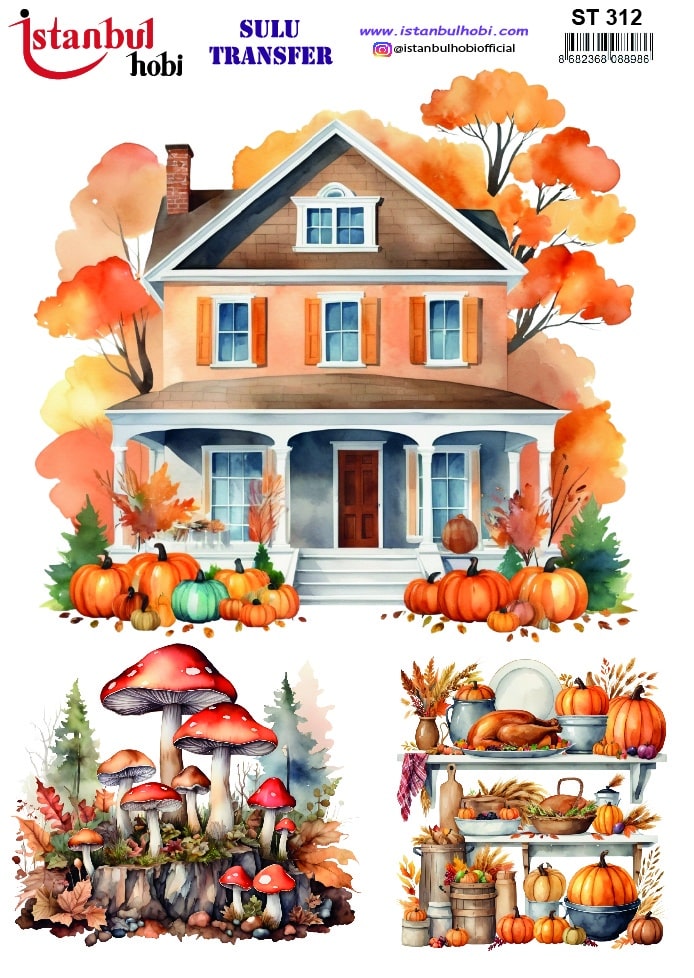 ST312 | Sulu Transfer Kağıdı-25x35 cm 1 St312 | Sulu Transfer Kağıdı-25X35 Cm