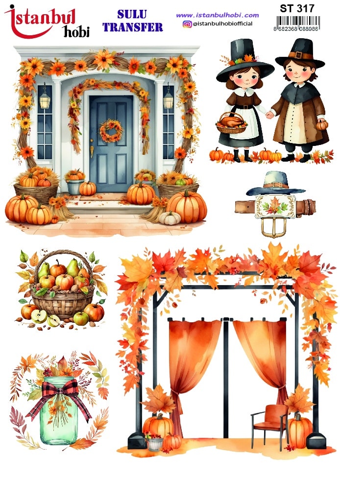 ST317 | Sulu Transfer Kağıdı-25x35 cm 1 St317 | Sulu Transfer Kağıdı-25X35 Cm