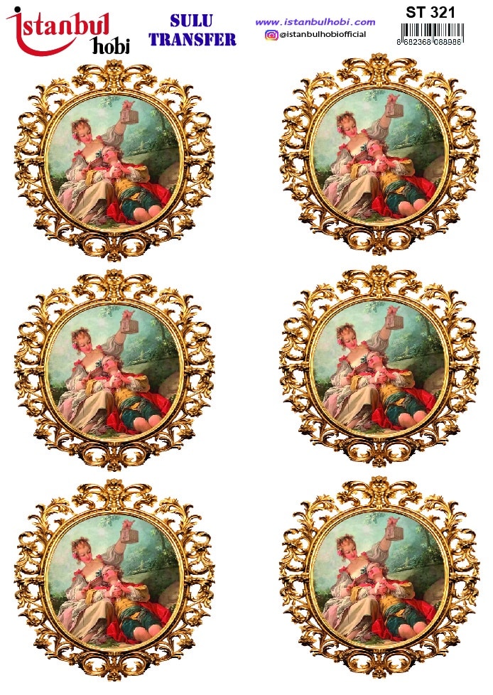 ST321 | Sulu Transfer Kağıdı-25x35 cm 1 St321 | Sulu Transfer Kağıdı-25X35 Cm