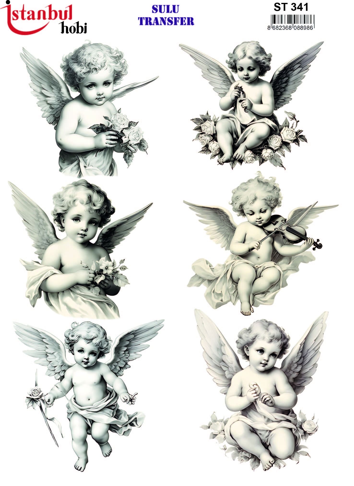 ST341 | Sulu Transfer Kağıdı-25x35 cm 1 St341 | Sulu Transfer Kağıdı-25X35 Cm