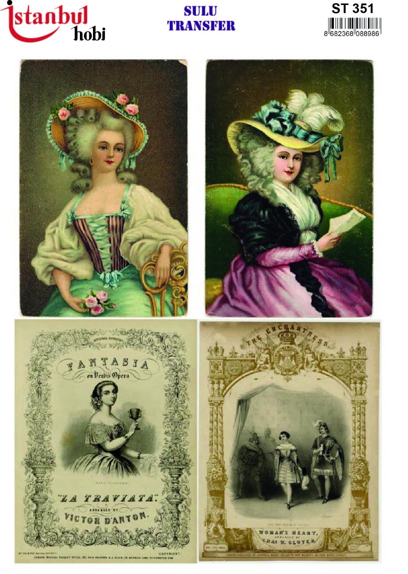 ST351 | Sulu Transfer Kağıdı-25x35 cm 1 St351 | Sulu Transfer Kağıdı-25X35 Cm