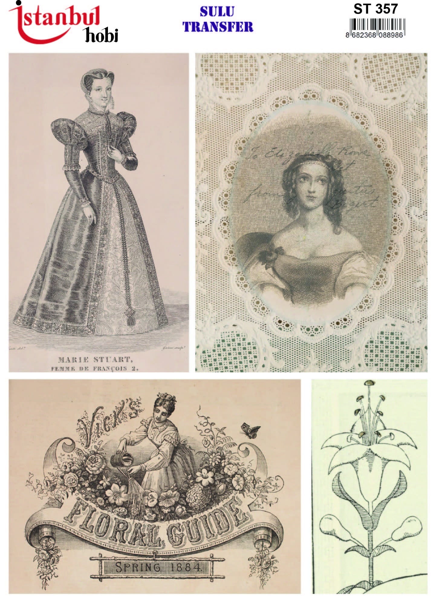 ST357 | Sulu Transfer Kağıdı-25x35 cm 1 St357 | Sulu Transfer Kağıdı-25X35 Cm