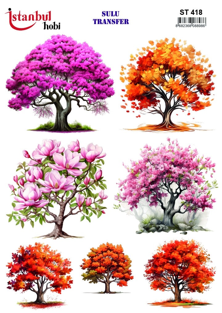 ST418 | Sulu Transfer Kağıdı-25x35 cm 1 St418 | Sulu Transfer Kağıdı-25X35 Cm