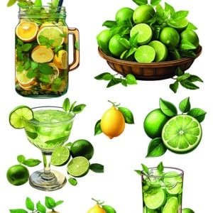 Limon Desenli Sulu Transferler