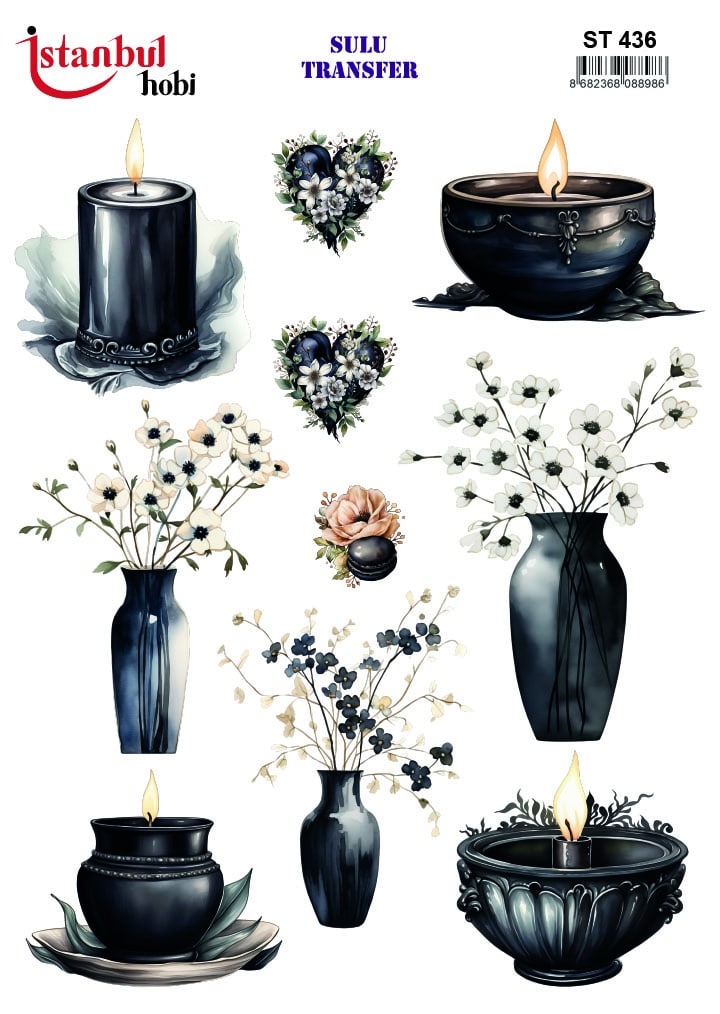 ST436 | Sulu Transfer Kağıdı-25x35 cm 1 St436 | Sulu Transfer Kağıdı-25X35 Cm