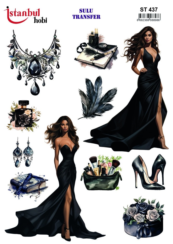ST437 | Sulu Transfer Kağıdı-25x35 cm 1 St437 | Sulu Transfer Kağıdı-25X35 Cm