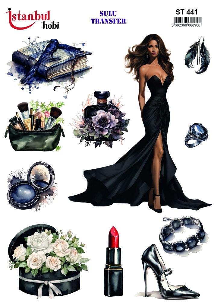 ST441 | Sulu Transfer Kağıdı-25x35 cm 1 St441 | Sulu Transfer Kağıdı-25X35 Cm