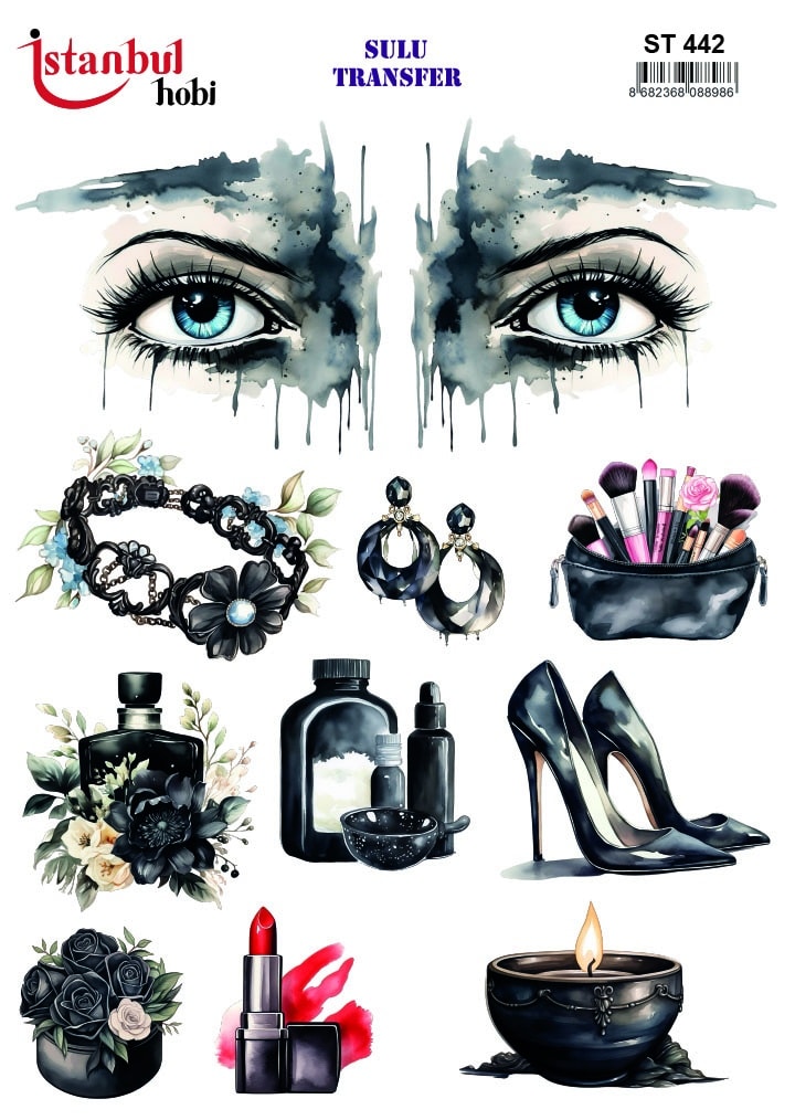 ST442 | Sulu Transfer Kağıdı-25x35 cm 1 St442 | Sulu Transfer Kağıdı-25X35 Cm