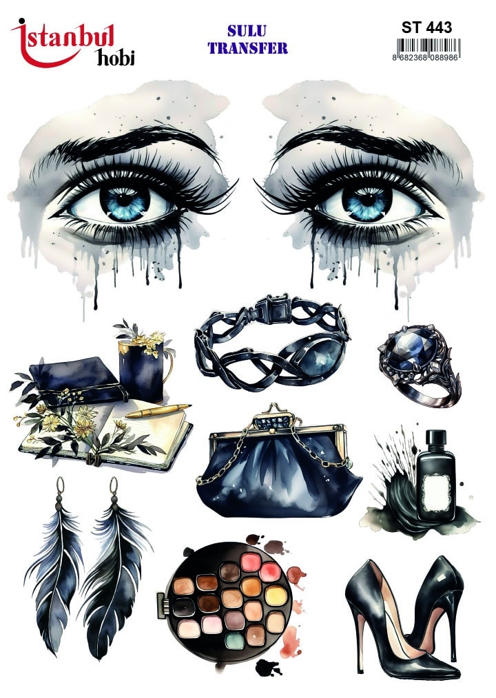 ST443 | Sulu Transfer Kağıdı-25x35 cm 1 St443 | Sulu Transfer Kağıdı-25X35 Cm