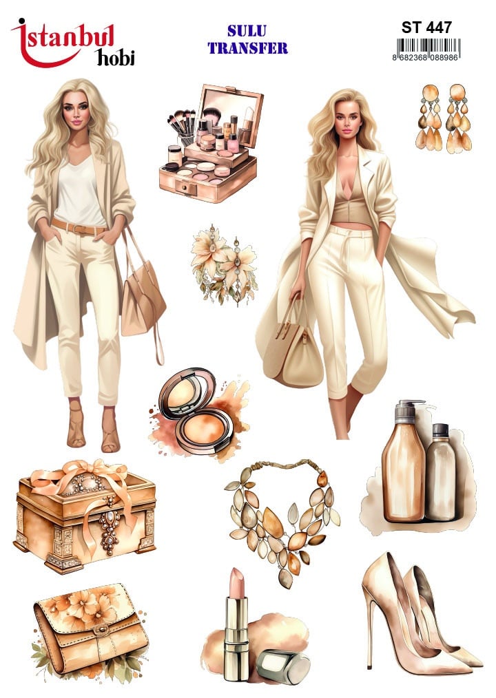 ST447 | Sulu Transfer Kağıdı-25x35 cm 1 St447 | Sulu Transfer Kağıdı-25X35 Cm