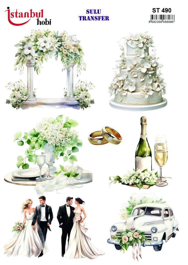 ST490 | Sulu Transfer Kağıdı-25x35 cm 1 St490 | Sulu Transfer Kağıdı-25X35 Cm