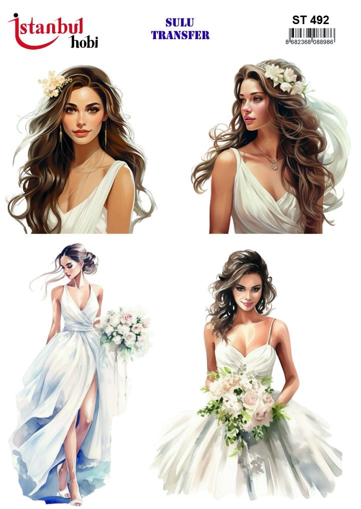 ST492 | Sulu Transfer Kağıdı-25x35 cm 1 St492 | Sulu Transfer Kağıdı-25X35 Cm
