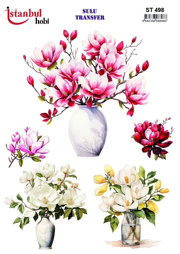 ST498 | Sulu Transfer Kağıdı-25x35 cm 1 St498 | Sulu Transfer Kağıdı-25X35 Cm