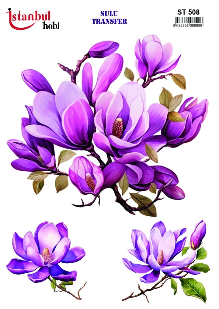 ST508 | Sulu Transfer Kağıdı-25x35 cm 1 St508 | Sulu Transfer Kağıdı-25X35 Cm