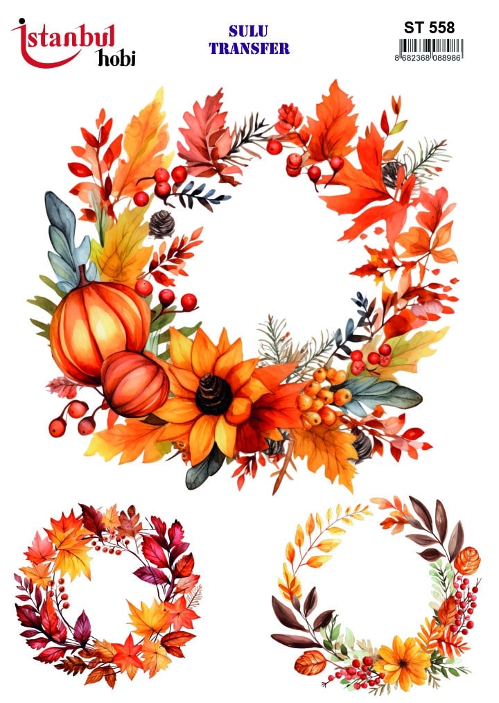 ST558 | Sulu Transfer Kağıdı-25x35 cm 1 St558 | Sulu Transfer Kağıdı-25X35 Cm