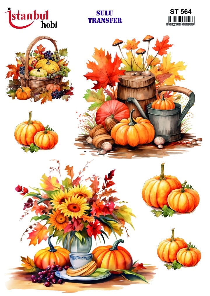 ST564 | Sulu Transfer Kağıdı-25x35 cm 1 St564 | Sulu Transfer Kağıdı-25X35 Cm