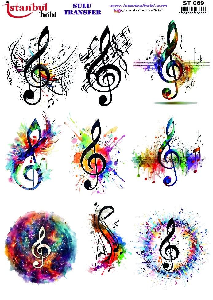 ST69 | Sulu Transfer Kağıdı-25x35 cm 1 St69 | Sulu Transfer Kağıdı-25X35 Cm