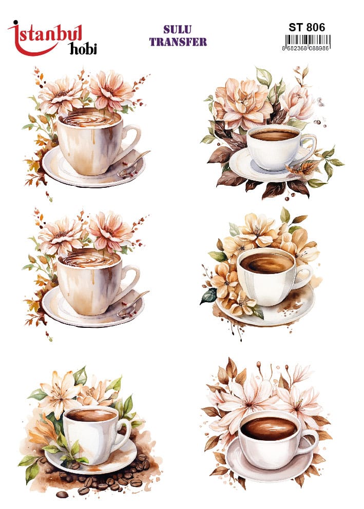 ST806 | Sulu Transfer Kağıdı-25x35 cm 1 St806 | Sulu Transfer Kağıdı-25X35 Cm