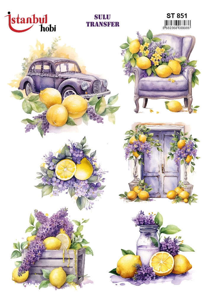 ST851 | Sulu Transfer Kağıdı-25x35 cm 1 St851 | Sulu Transfer Kağıdı-25X35 Cm