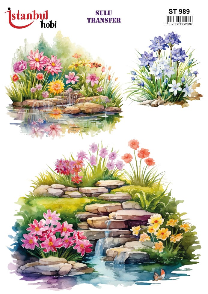 ST989 | Sulu Transfer Kağıdı-25x35 cm 1 St989 | Sulu Transfer Kağıdı-25X35 Cm