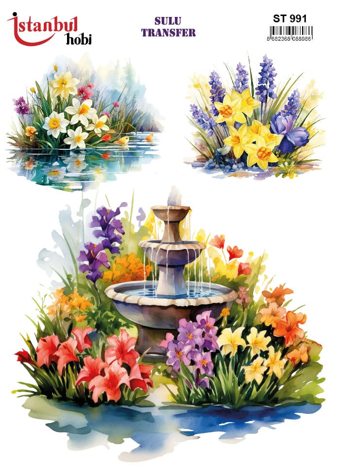ST991 | Sulu Transfer Kağıdı-25x35 cm 1 St991 | Sulu Transfer Kağıdı-25X35 Cm