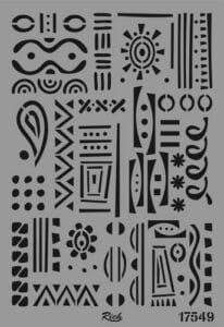 Etnik ve Geometrik Desenler | Stencil Boyama Şablonu-33x48 cm-17549 2 Etnik Ve Geometrik Desenler | Stencil Boyama Şablonu-33X48 Cm-17549