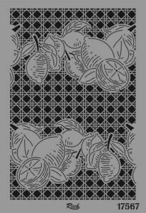 Hasır Zeminli Limonlar Deseni | Stencil Boyama Şablonu-33x48 cm-17567 2 Hasır Zeminli Limonlar Deseni | Stencil Boyama Şablonu-33X48 Cm-17567