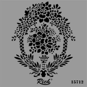 Rich Stencil Kare 25x25 cm 15712 2 Rich Stencil Kare 25X25 Cm 15712