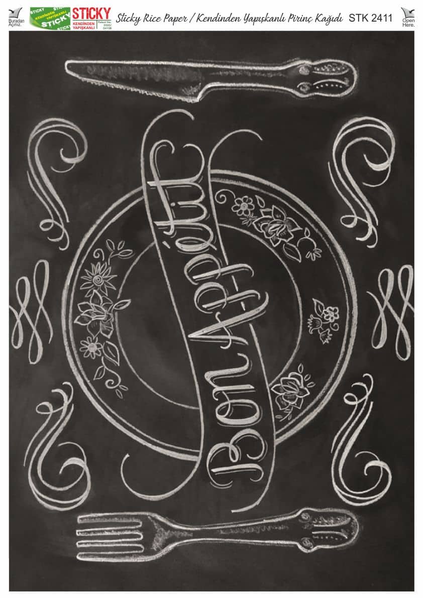 Sticky Kendinden Yapışkanlı Pirinç Dekopaj Kağıdı-STK2411