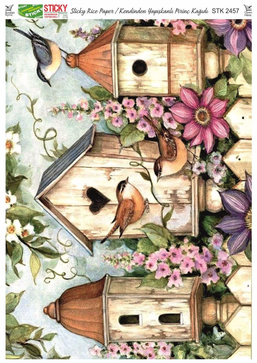 Sticky Kendinden Yapışkanlı Pirinç Dekopaj Kağıdı-Stk2457
