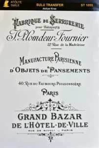 ST1055-AS - Vintage Fransız Sulu Transfer Kağıdı