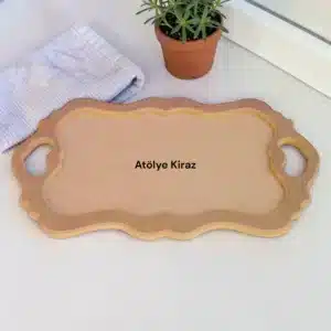 Büyük Boy Kıvrımlı Dekoratif Tepsi: İhtişamlı ve Şık Sunumların Mimarı