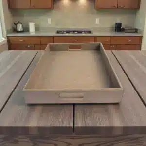 Ham Ahşap Dikdörtgen Tepsi: Derin Kenarlı Sunum Dekoru