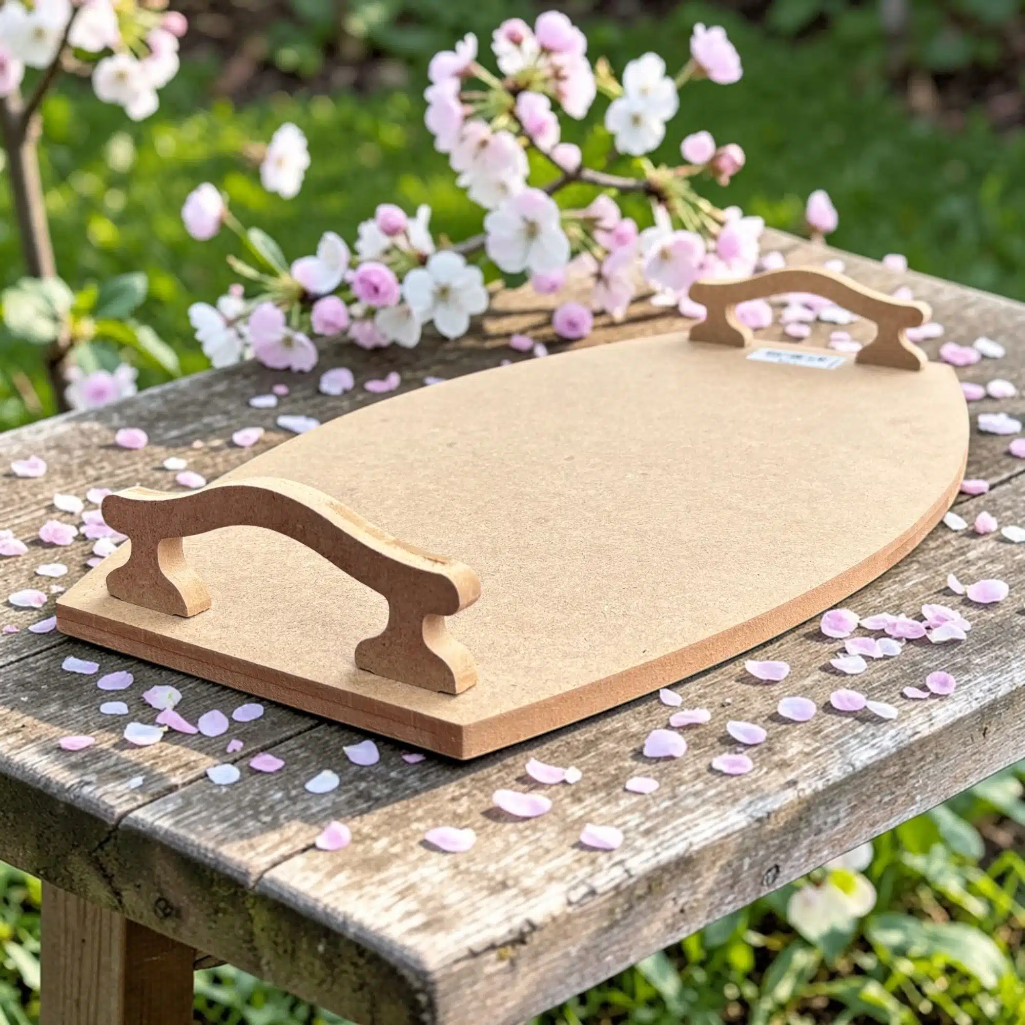 Oval Kesim Ham Ahşap Sunum Tepsisi: Sunumlarınıza Zarafet Katan Dokunuş