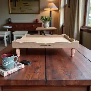 Torna Ayaklı Ham Ahşap Sunumluk: Sofralarınızın Yükselen Yıldızı