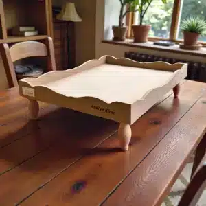 Torna Ayaklı Ham Ahşap Sunumluk: Sofralarınızın Yükselen Yıldızı